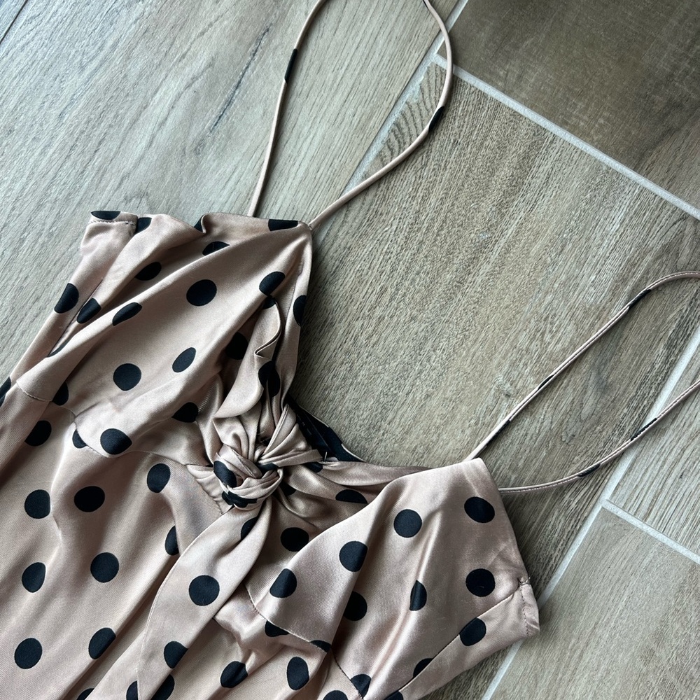 Zara Polka Dot Spaghetti Strap Dress